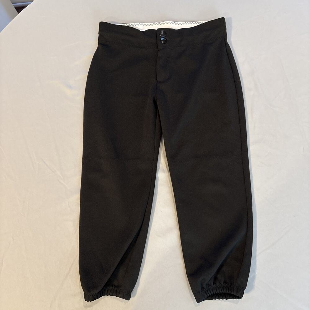 Alleson Athletic Youth M Black Girls Baseball Softball Pants Athletic Gear